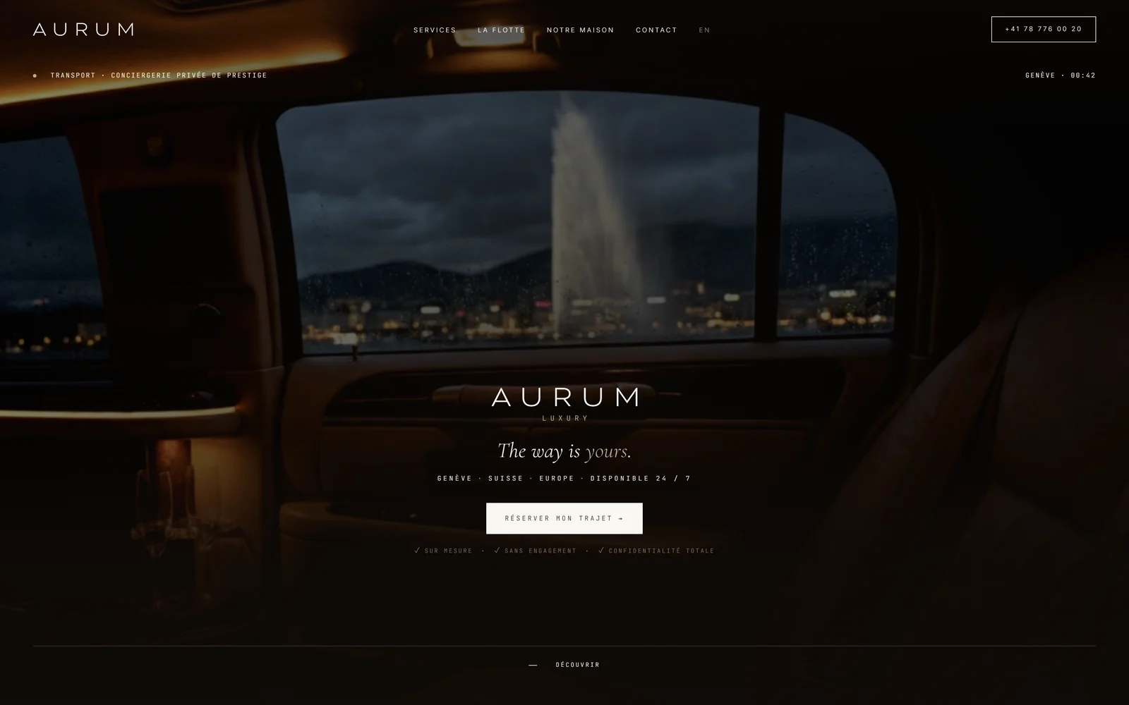 Le site Aurum Luxury, réalisé par la Maison Mantorok
