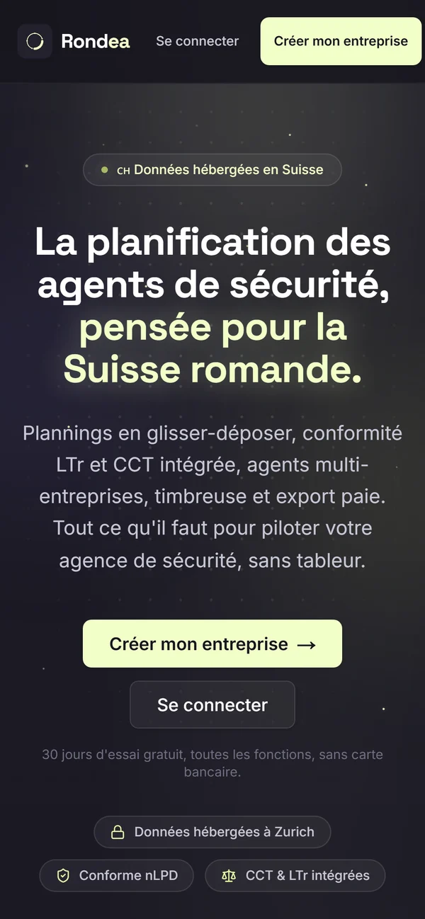 Rondea sur téléphone, l'interface utilisée par les agents sur le terrain
